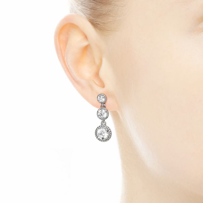 Pandora Eternal Elegance Drop Earrings NZ, Sterling Silver (980256-WST)